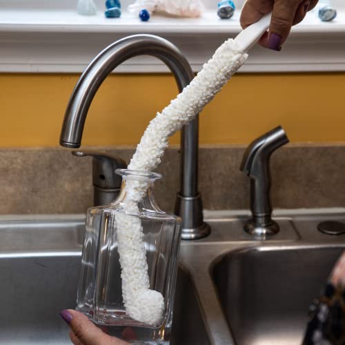 Fryoilsaver Co, Glassware Cleaning Brush Kit - Sommeliers Washing Kit, Includes Goblet, Brush, Wine Decanter Cleaning Brush, And Crystal Flute Wine Glass Cleaning Brush, Soft, Flexible, Set Of 3 #TOP6