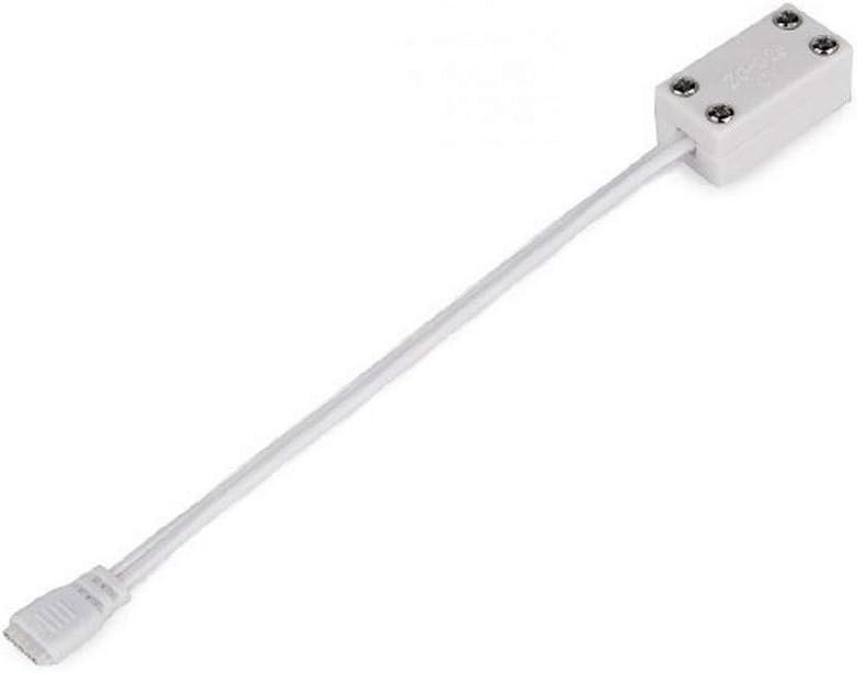 WAC Lighting LED-TC-B-2-WT Invisiled Connector for Invisiled 24V Tape Light in WhiteWhite