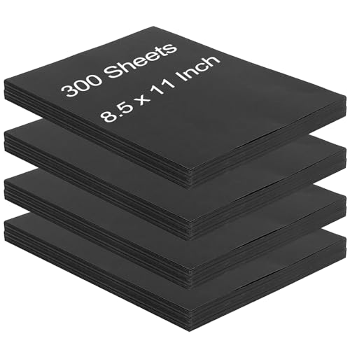 HOIGON 300 Sheets A4 Black Cardstock 8.5 x 11 Inch, 65lb Thick Card Stock Paper with Sleek Texture, Cardstock for Crafts, Arts,Chalkboard Printer Papers, Scrapbooking