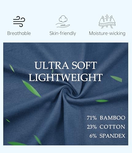 Image of CF Mens Pajama Shorts Bamboo Rayon & Cotton Sleep Shorts Lightweight Pants
