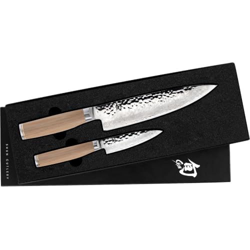 Image of Shun Premier Blonde 2-Piece Knife Set: 8" Chef