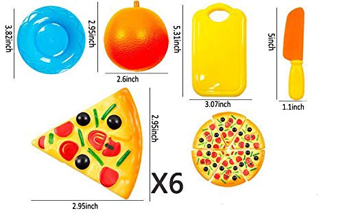 KAREZONINE Cutting Fruits Vegetables Set, 24 Pack Play Kitchen Plastic Cutting Food for Kids Pretend Play Kitchen Toys Educational Food Toys for Children Girls Boys Best for 3, 4, 5 Year Olds - Thumbnail 6