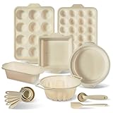 COOK WITH COLOR 17 Pc. Silicone Baking Pan Set - Non-Stick &...