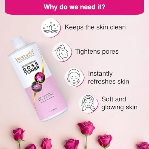 Image of Aaryanveda Cleansing Milk & Rose Toner Combo Improve Skin Tone Remove Dead Skin Cleanser & Rose Face Toner 1000ml Combo