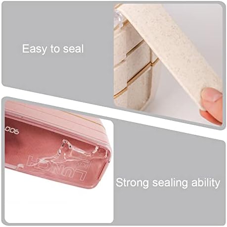 Stackable Bento Box Adult Lunch Box, Japanese Bento Lunch Box for Kids, Food Containers with Compartments, Leak Proof Lunch Box Containers with Fork and Spoon