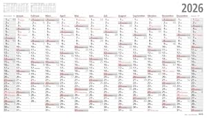 ADINA 2026 Plakatkalender Jahreskalender 139x79cm