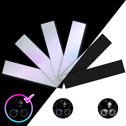 Image of LOOM Reflective Stickers for Helmet | 6pcs Engineer Black | Similar to 3M Reflective Tape | Bike Reflectors for Night Riding, Mailbox reflectors | Waterproof hi vis Decals for Car, Trailer
