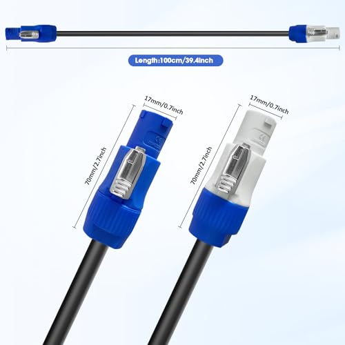 Câble d'alimentation AC PowerCon 3 broches 12 AWG haute fidélité - 5