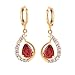 YAZILIND 18K Gold Plated Cubic Zirconia Hoop Earrings Multicolor Charming Dangle Earrings for Women
