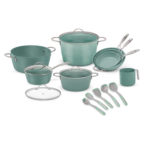 Catálogo para Comprar On-line Jade Cook Precio Walmart - los más vendidos. 42 Batería de Cocina Jade Chef 17 Piezas By Jadecook con Recubrimiento Antiadherente Reforzado con Polvo de Jade, Apta para Inducción, Libre de PFOA y PFOS