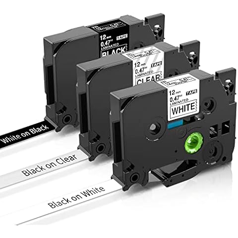 LabelKINGDOM Compatible Label Tapes Replacement for Brother Label Printer Tape 12mm 0.47 Laminated Labelling Tape TZe-231 TZe-131 TZe-335 for Brother PTH110 PT-D200 PTD600 H105 PT-1880 PT-D400, 3Pack Cover