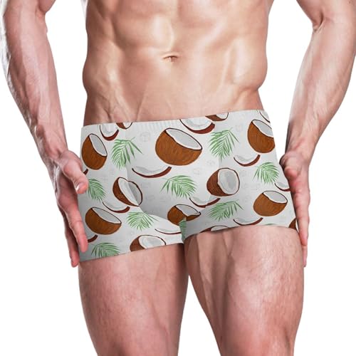 Coconut Mens Swim Trunk Swimwear Bathing Suit Swim Brief Square Leg Board Short S B04052852