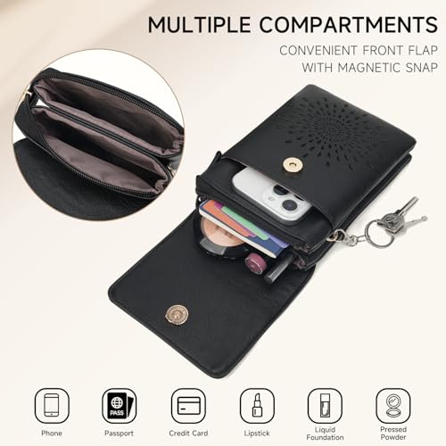Image of APHISON Small Crossbody Bags for Women Trendy, Leather Phone Wallet Purses Handbags Card Slots with Adjustable Strap