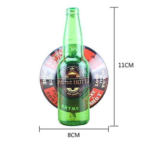 Image of Go Hooked Spin The Bottle Drinking Game with Green Spinner | Truth or Dare, Pass The Shot, Rhyme & More | Fun Party Game for Adults | Compact Bar Games for House Parties & Celebrations