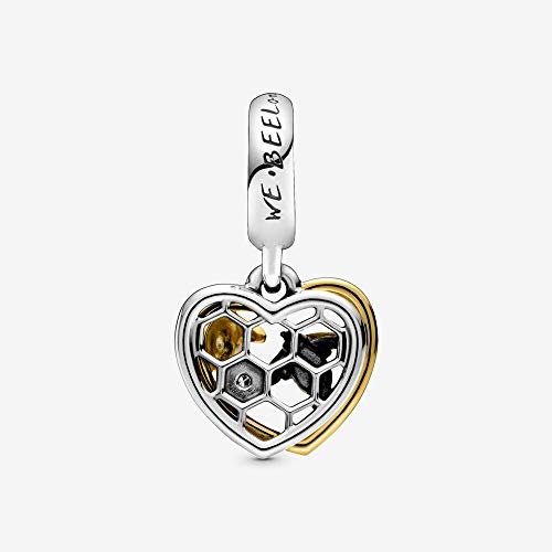 PANDORA Hearts and Bees Two-Tone Dangle Charm #TOP27