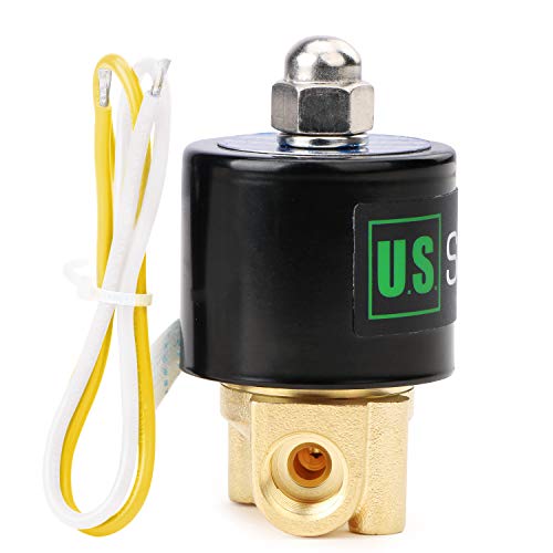 U.S. Solid USS2-00054 1/4Inches Brass Electric Solenoid Valve 110Vac Normally Closed Viton thumb #3