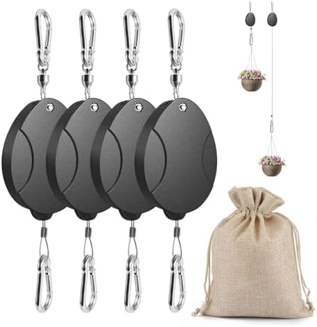2025 Upgraded Retractable Plant Hanger 4PCS - Heavy Duty Plant Pu...