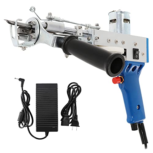 IRONWALLS Cut Pile Rug Tufting Gun, Electric Carpet Weaving, Flocking Kit 110V-240V 2400RPM, Hand-held Carpet Tufting Gun Knitting Machine Rug Making Tools for Home Decor DIY, Carpet Thickness 7-21mm
