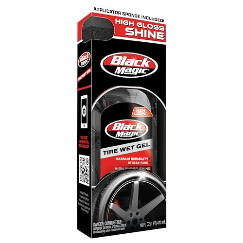 Black Magic 5072647 Tire Wet Gel, 16 oz - Thick Clinging Formula Sticks to Tires...