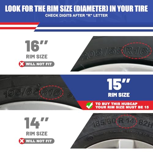 I1MOTOR Wheel Covers 15 Inch Hubcaps Fit for Toyota Camry 2002-2006 [2002 2003 2004 2005 2006], R15 Hub Caps Wheel Rims Cover Replacement Snap-On Steel Wheel, Set of 4, PP Material, Lacquer - Thumbnail 6