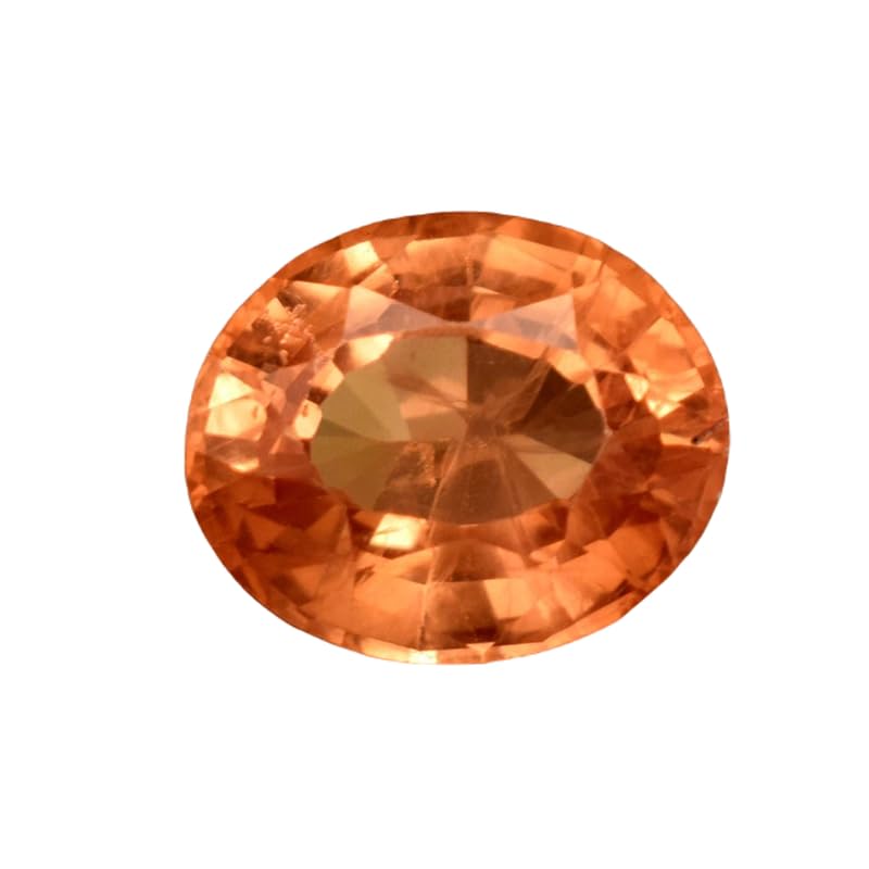 Saphir Padparadscha naturel ovale de prestige pour création haute joaillerie