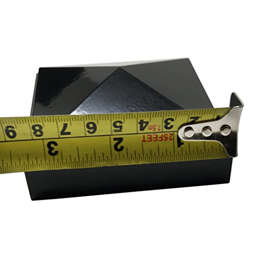 3" x 3" Aluminium Pyramid Post Cap for Metal Posts - Pressure Fit - Black