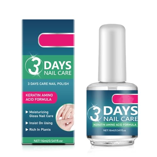 Keratin & Klares Nagellack |16 ML | Konzentrierter Nägel-Conditioner | Nagelhärter Repair Fingernägel Stärken für stärkere und gesündere Nägel | Stärkere Nägel | Einfache Anwendung (Weiß)