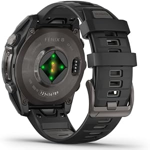 Garmin Fenix 8 47mm AMOLED Sapphire Multisport GPS Smartwatch, Carbon Gray Titanium with Black Silicone Band, 010-02904-20 - Bundle w/Deco Essentials Charging Dock, Dust Cover and Screen Protector — photo 6 of 6