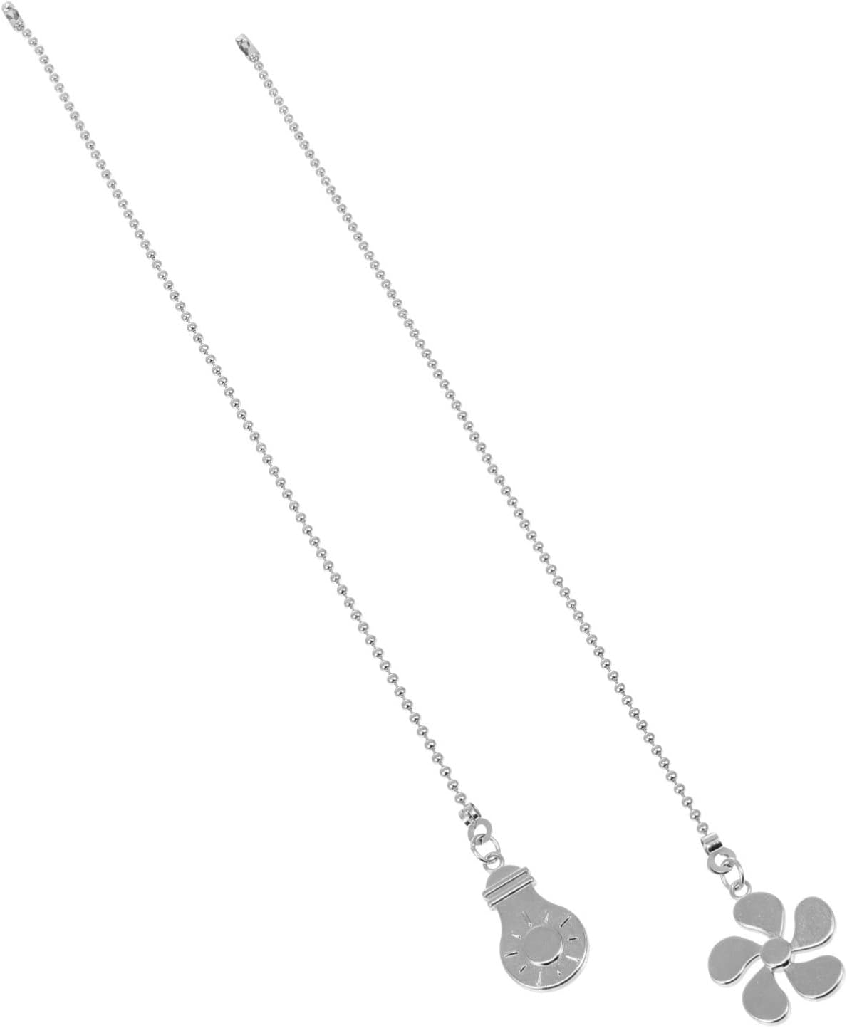 balacoo Ceiling Fan Pull Chains Pendant: 2Pcs Zinc Alloy Pull Chain Extension for Chandelier Ceiling Light Lamp Fan Chain Hanging Ornaments