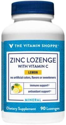 Zinc Lozenge with Vitamin C - Immune Support - Lemon (90 Lozenges)