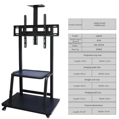 Soporte móvil para TV universal 32-65 pulgadas con ruedas miniatura 2