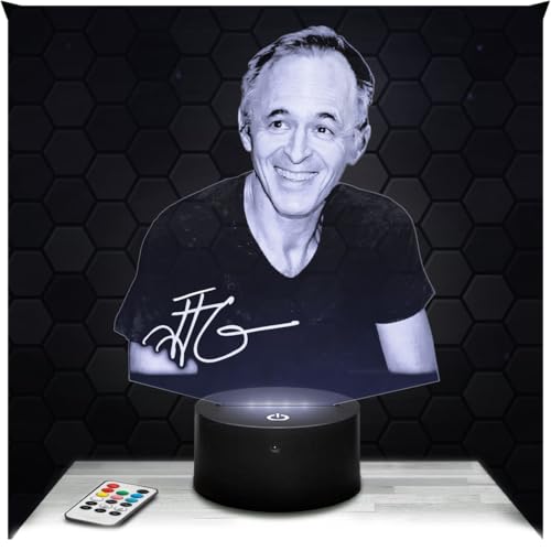 Lampephoto.fr - Lampe 3D Jean-Jacques Goldman Décoration Collection Chanteur Pop, Idée Cadeau Homme Femme, Objet Jean-Jacques Goldman Veilleuse LED, Déco...