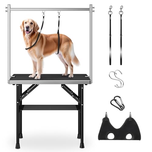 Heavy Duty Dog Grooming Table with Arm