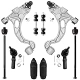 Detroit Axle - Front End 10pc Kit for Buick LaSabre Cadillac DeVille Park Avenue Seville Bonneville 2 Lower Control Arms w/Ball Joints 2 Sway Bar Link 4 Tie Rods Replacement 2 Boot