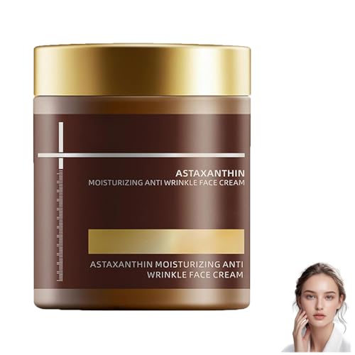 Crema antienvejecimiento doble con astaxantina y vitamina C, loción hidratante natural profunda, crema facial hidratante con astaxantina, lifting y reafirmante, hidratación profunda, (1PC)