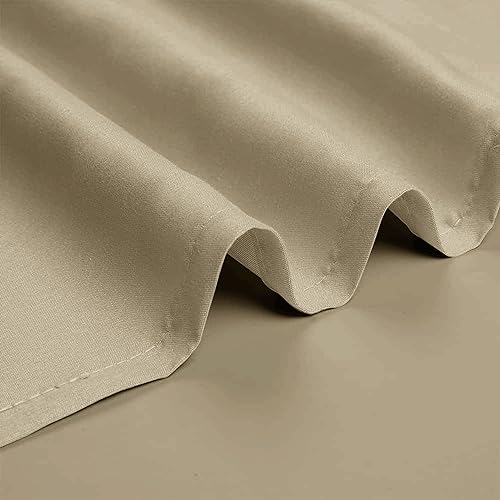Yorkshire Bedding kingsize fitted bed sheets 25 CM Deep Beige Bedsheets with Elastic Corners Soft Brushed Microfiber Fabric Breathable Shrinkage & Fade-Resistant - Image 2