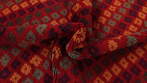 Tapis Gabbeh rouge 110x190 cm noué main | Idéal pour isoler et décorer - 8