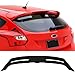 Roof Spoiler Compatible with 2012-2018 Ford Focus, Factory Style Unpainted Black ABS Rear Wind Spoiler Wing by IKON MOTORSPORTS, 2013 2014 2015 2016 2017