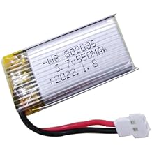 3.7V 500mAh 802035 Lipo Battery Lithium Battery for High Magnification Drones Battery for Aircraft Model Accessories, As Pictures Shown