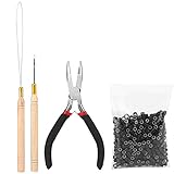 【Unsichtbarer Silikonring】Silikon-Link Ringe können Ihre Haare fest und haben keinen Schaden für Ihre Haare halten.