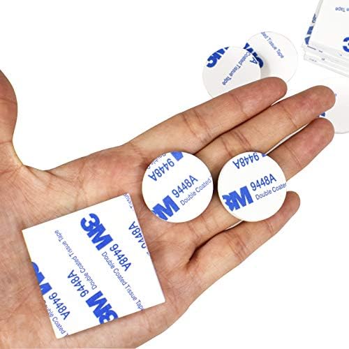 50 Pcs Double Sided Sticky Pads, Self Adhesive Pads Strong Foam Pads Mounting Pads for Walls, Floor, Door, Plastics, Glasses and Metals (White)