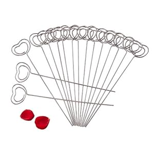 Yosoo 50 Stück Herzform Zettelclips Silber