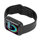 Inteligentny zegarek z monitorem snu, akompaniamentem oddechowym, licznikiem kroków, siedzącym przypomnieniem, Smartwatch, system IOS dla mężczyzn (BLACK)