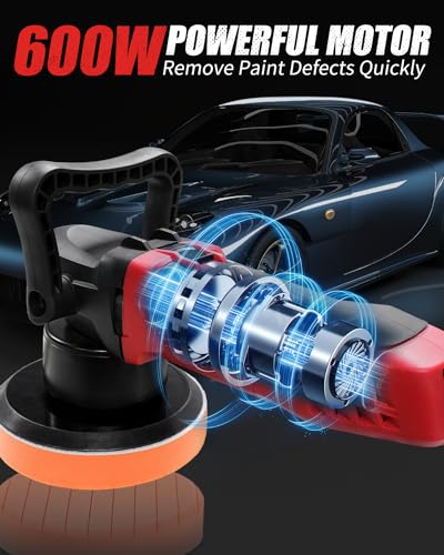 Avid Power AEP127 Buffer Polisher, 6-Inch Dual Action/Da Polisher For Car Detailing, Random Orbital Car Buffer Polisher Waxer Kit thumb #1
