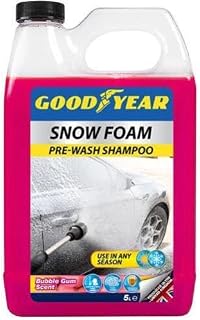 Goodyear 5L Bubblegum Snow Foam Shampoo | Bubble gum Scent | pH Neutral | Wash Wax Soap Kit Snowfoam | Ultra Thick | Non-Caustic Foam