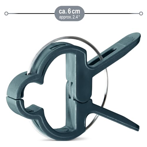 com-four® 60x Pflanzenklemmen groß - Rankhilfen zur Sicherung von Pflanzen - Pflanzenklammern für Planen - Rankkäfige für Tomaten - Rosenklammern - grüne Pflanzenclips (060 Stück - 6x4.5cm)