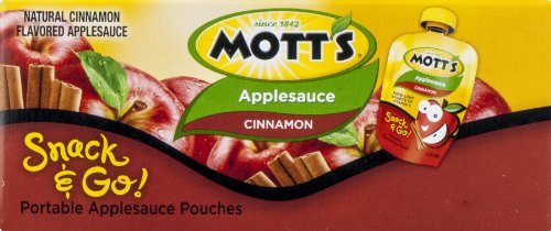 Mott's Snack & Go Cinnamon Applesauce, 3.2 oz pouches (Pack of 4)