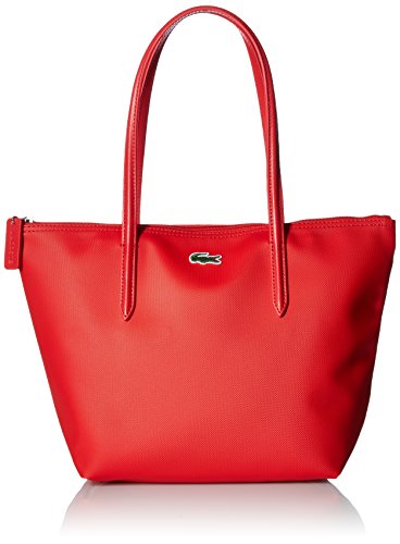 Lacoste Womens L.12.12 Small Tote Bag Shoulder Handbag, High Risk Red, One Size