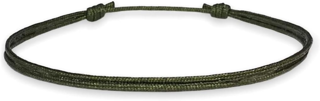 Luck Strings Adjustable Cord Bracelet- Colorful Unisex Adult Water-Resistant Nylon String Bracelets & Boho Surfer Jewelry for Men & Women - 28 Colors, Unisex Durable Design