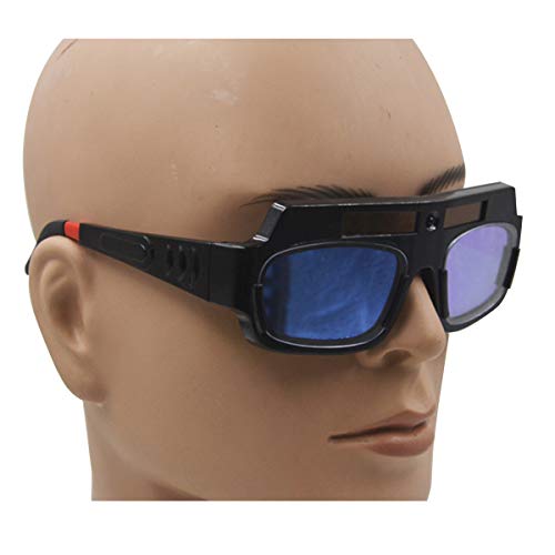 Welding Goggle Light Sense Auto Darkening Safety Protective Welding Glasses Mask Helmet, With Leather Welding Protective Gloves Welding Tools #TOP4
